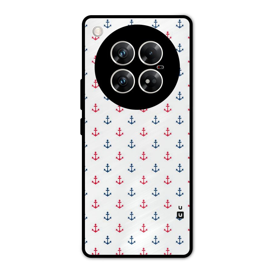 Minimal Anchor Pattern Metal Back Case for Infinix Zero 40 5G