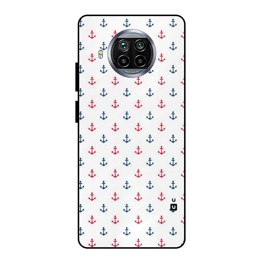 Minimal Anchor Pattern Metal Back Case for Mi 10i