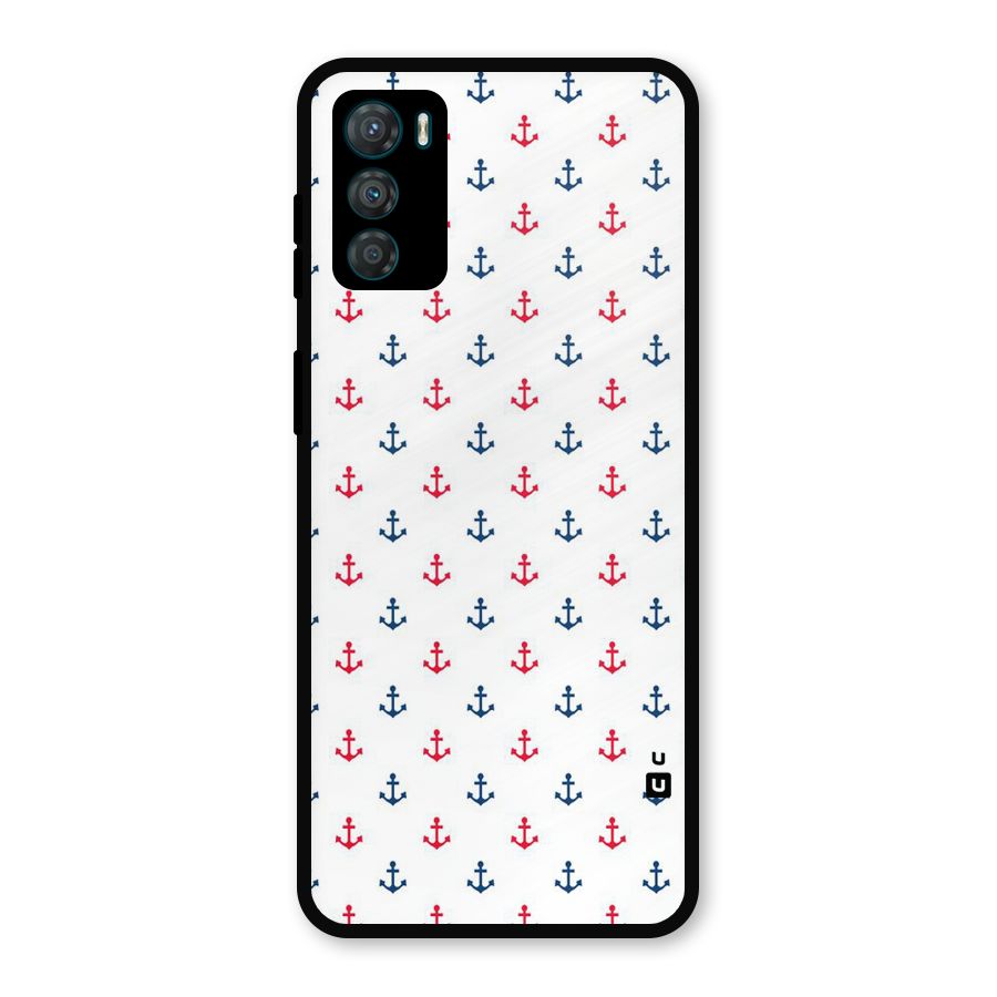 Minimal Anchor Pattern Metal Back Case for Moto G42