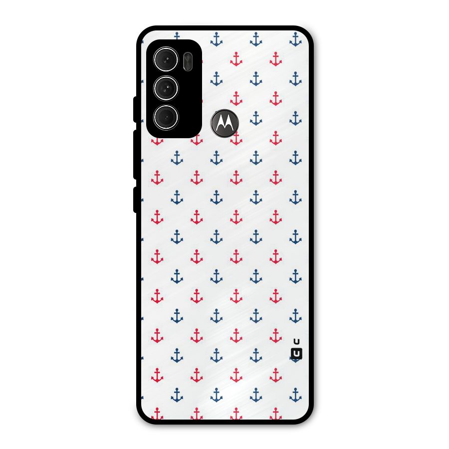 Minimal Anchor Pattern Metal Back Case for Moto G60