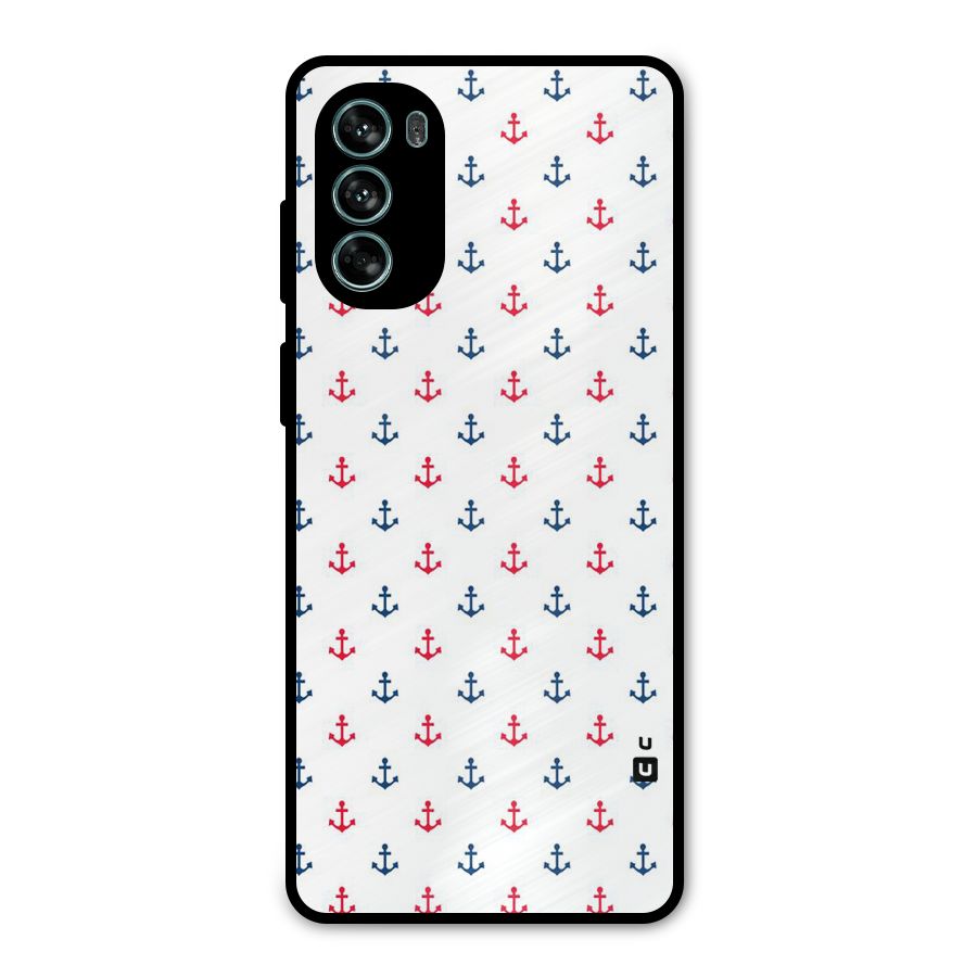 Minimal Anchor Pattern Metal Back Case for Moto G62