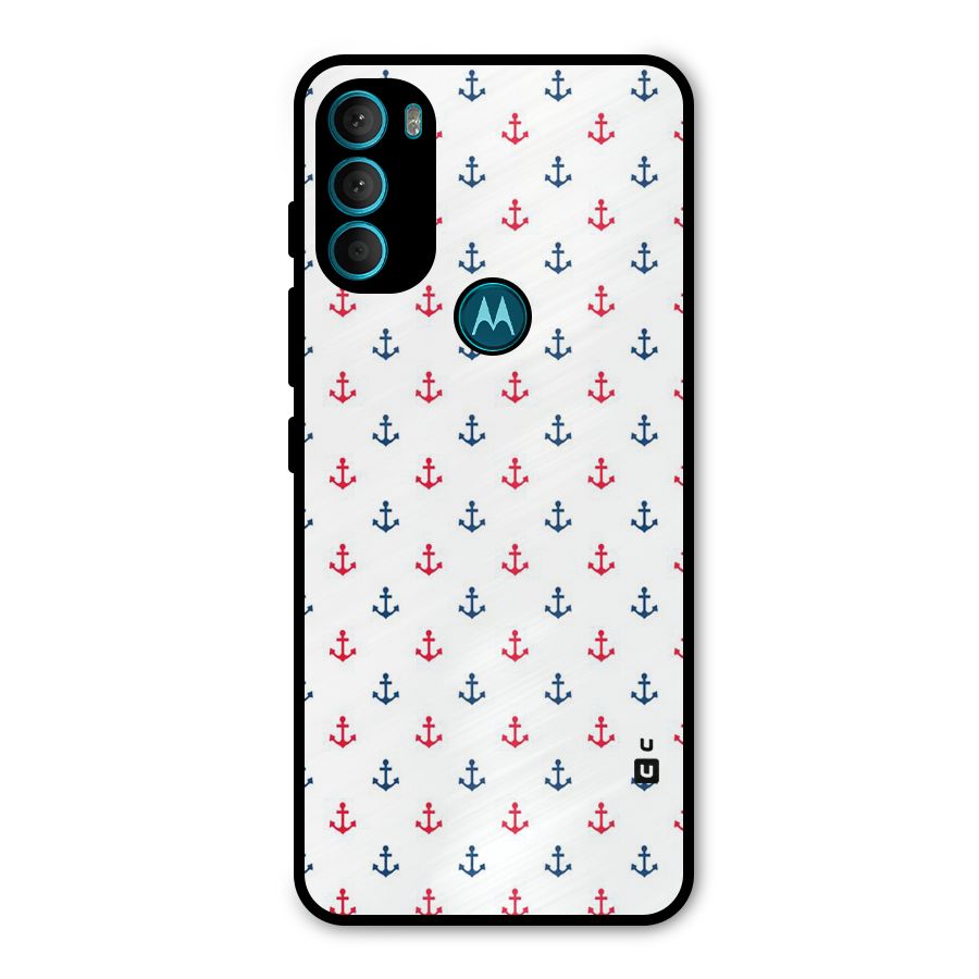 Minimal Anchor Pattern Metal Back Case for Moto G71 5G
