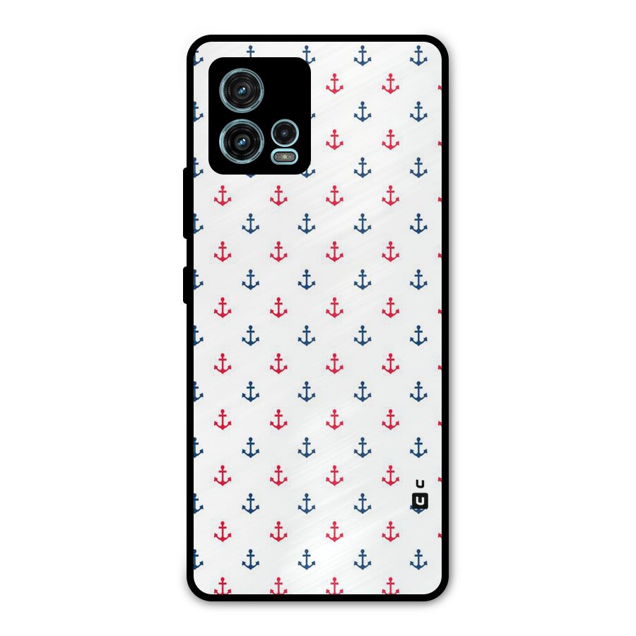 Minimal Anchor Pattern Metal Back Case for Moto G72