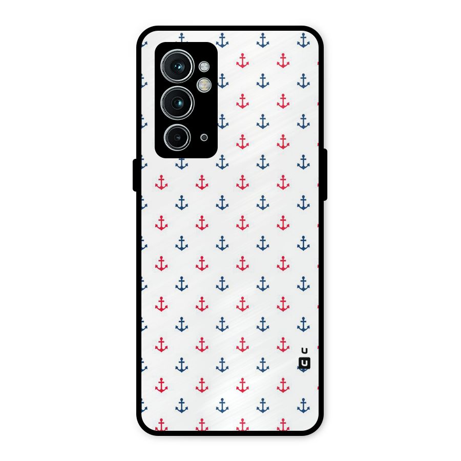 Minimal Anchor Pattern Metal Back Case for OnePlus 9RT 5G