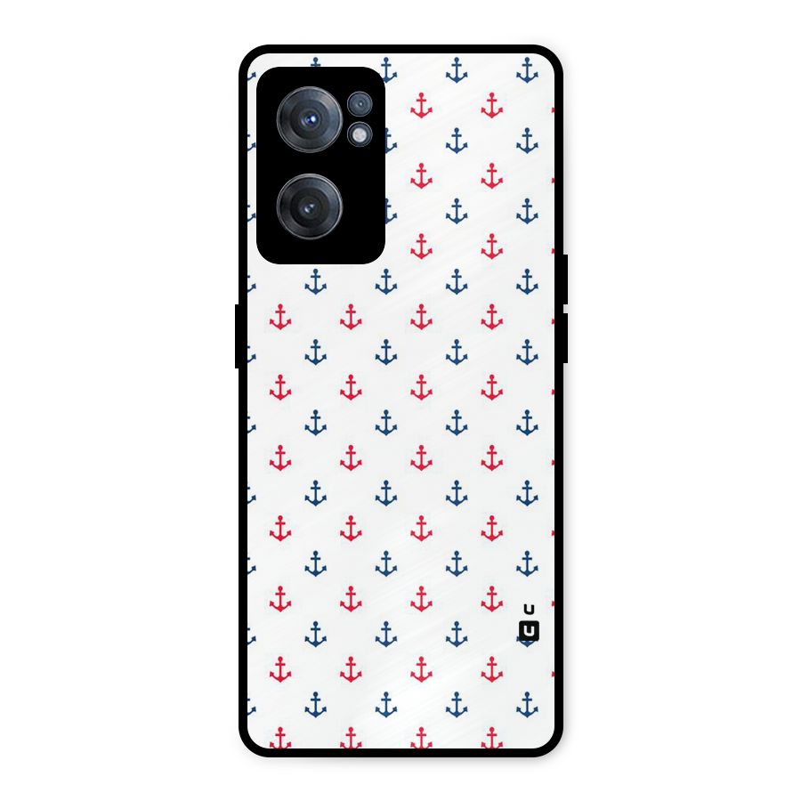 Minimal Anchor Pattern Metal Back Case for OnePlus Nord CE 2 5G