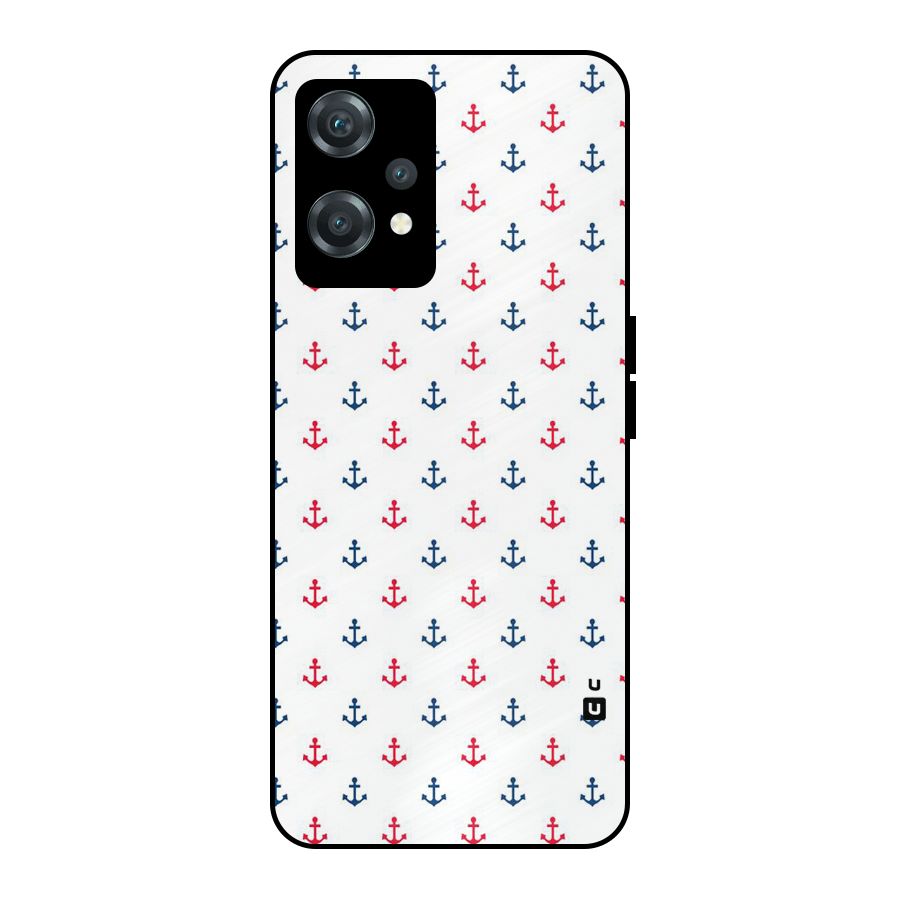 Minimal Anchor Pattern Metal Back Case for OnePlus Nord CE 2 Lite 5G