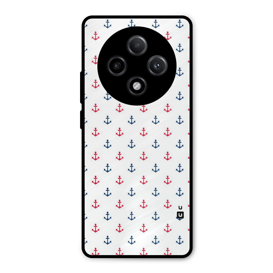 Minimal Anchor Pattern Metal Back Case for Oppo F27 Pro Plus