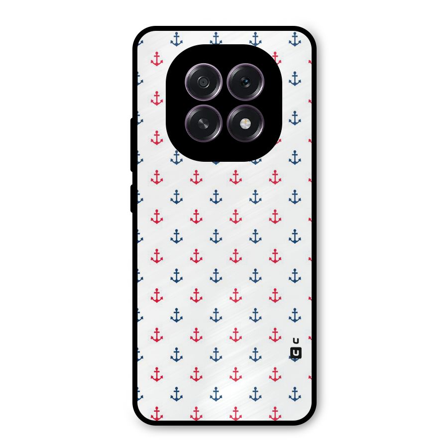 Minimal Anchor Pattern Metal Back Case for Oppo F29