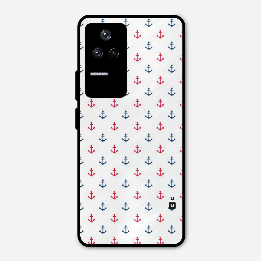 Minimal Anchor Pattern Metal Back Case for Poco F4 5G