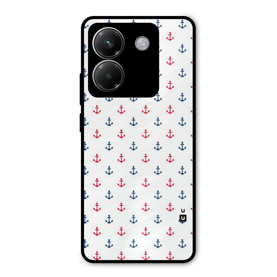 Minimal Anchor Pattern Metal Back Case for Poco M7 Pro 5G