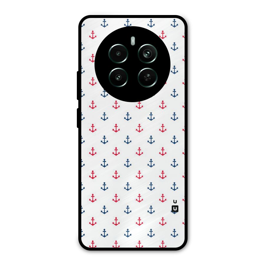 Minimal Anchor Pattern Metal Back Case for Realme 12 Pro Plus