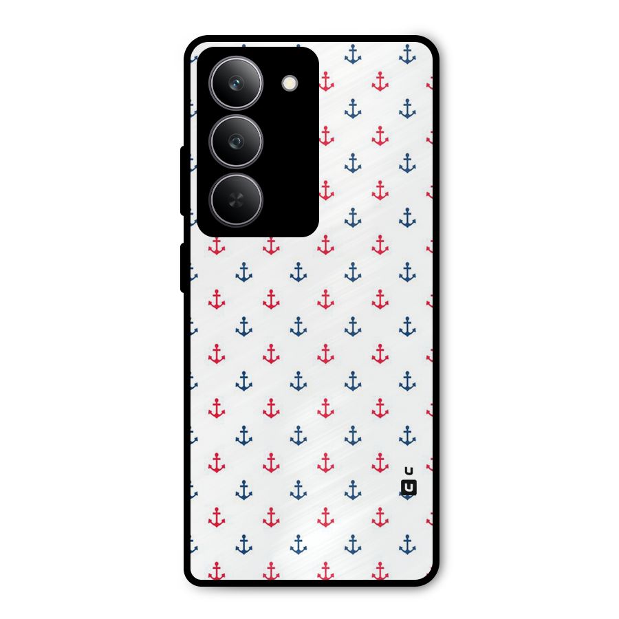 Minimal Anchor Pattern Metal Back Case for Realme 14x