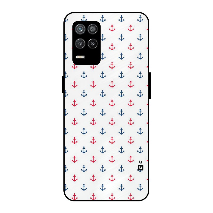 Minimal Anchor Pattern Metal Back Case for Realme 9 5G