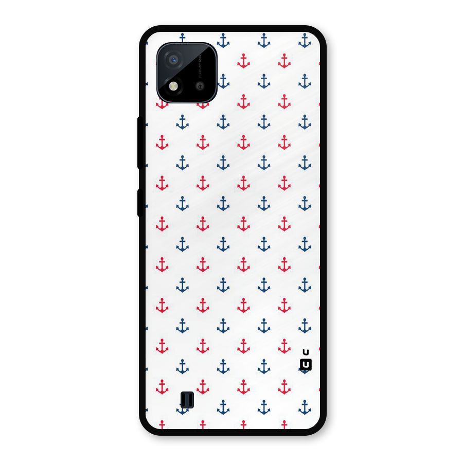 Minimal Anchor Pattern Metal Back Case for Realme C11 2021