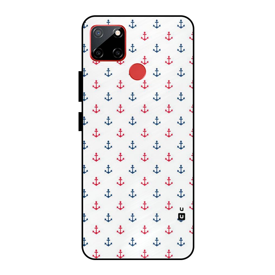 Minimal Anchor Pattern Metal Back Case for Realme C12