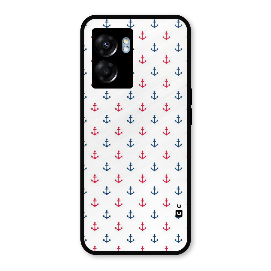 Minimal Anchor Pattern Metal Back Case for Realme Narzo 50 5G