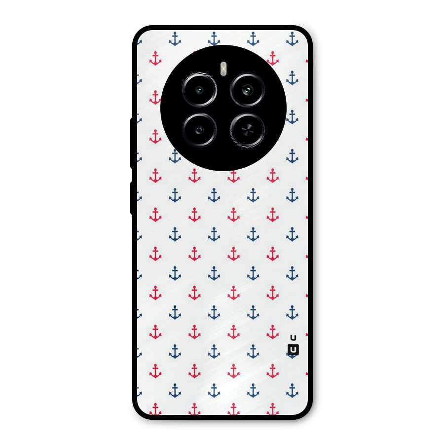 Minimal Anchor Pattern Metal Back Case for Realme P1