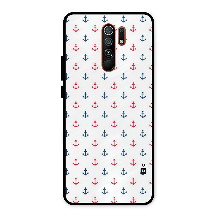 Minimal Anchor Pattern Metal Back Case for Redmi 9 Prime