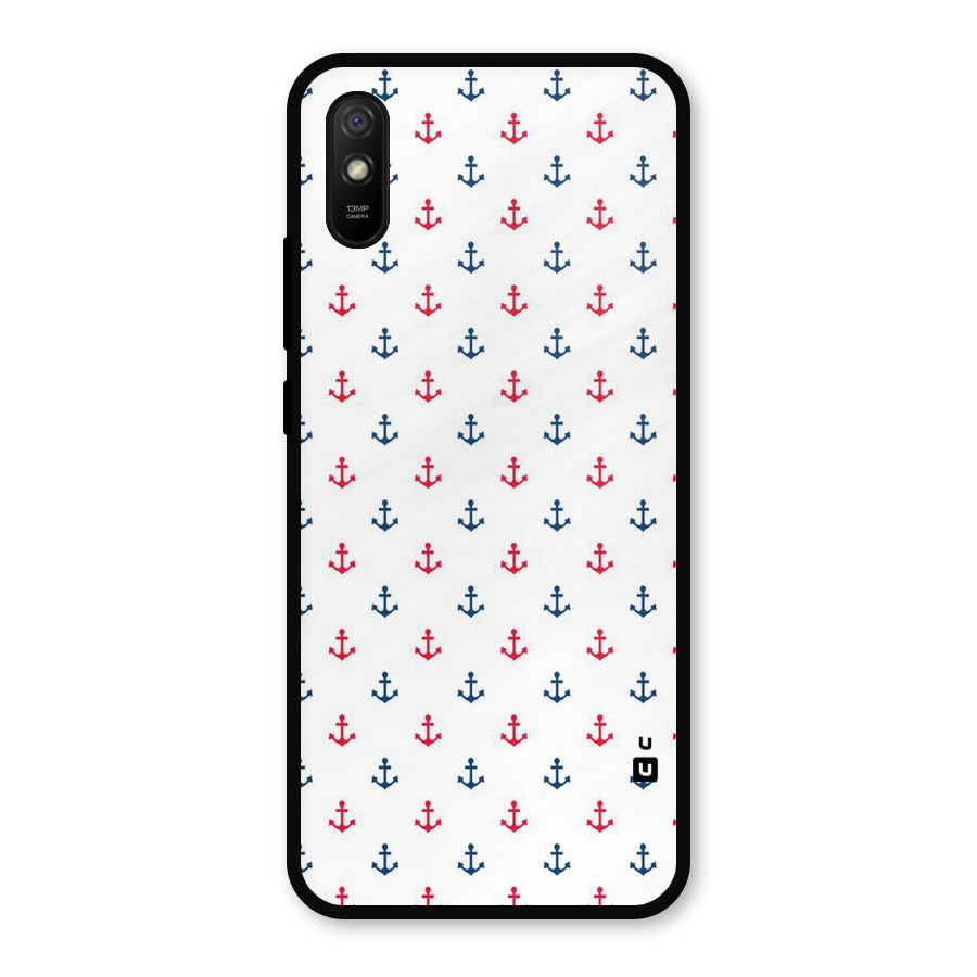 Minimal Anchor Pattern Metal Back Case for Redmi 9i