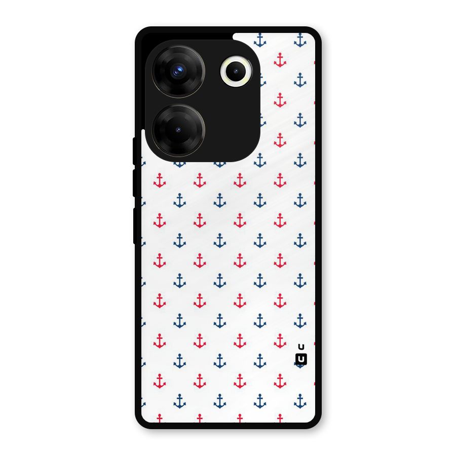 Minimal Anchor Pattern Metal Back Case for Tecno Camon 20 Pro