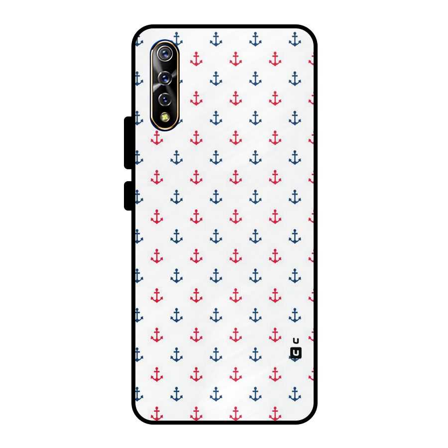 Minimal Anchor Pattern Metal Back Case for Vivo S1