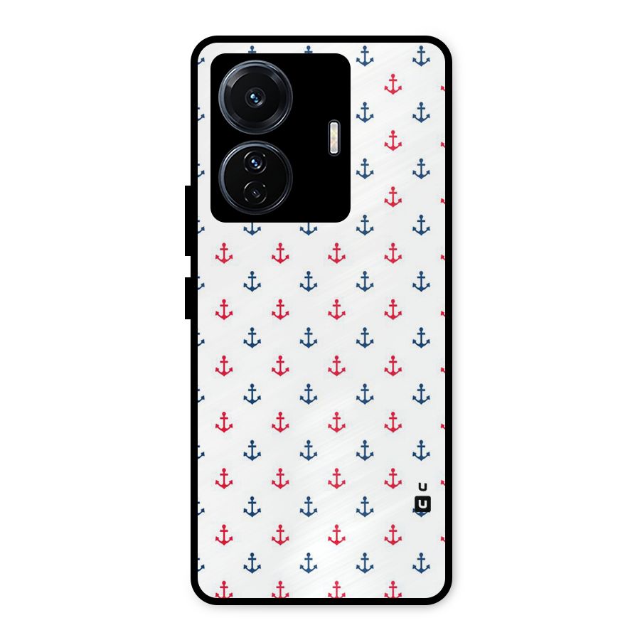 Minimal Anchor Pattern Metal Back Case for Vivo T1 Pro