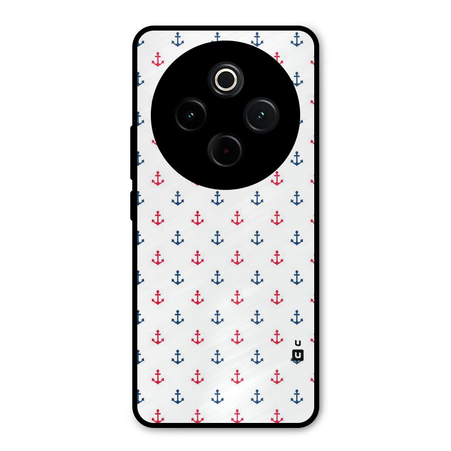 Minimal Anchor Pattern Metal Back Case for Vivo T4