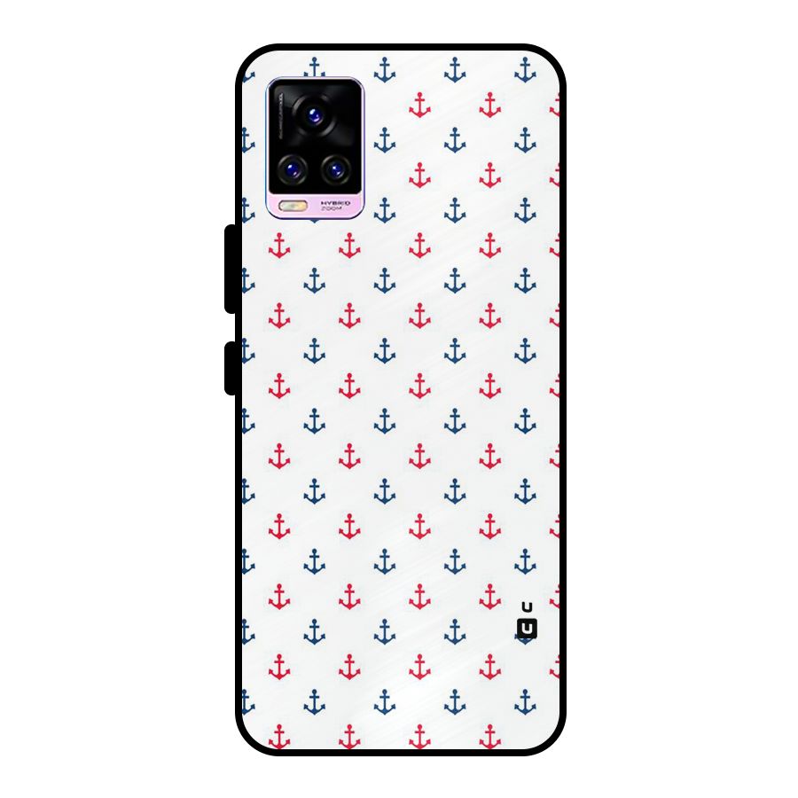 Minimal Anchor Pattern Metal Back Case for Vivo V20 Pro