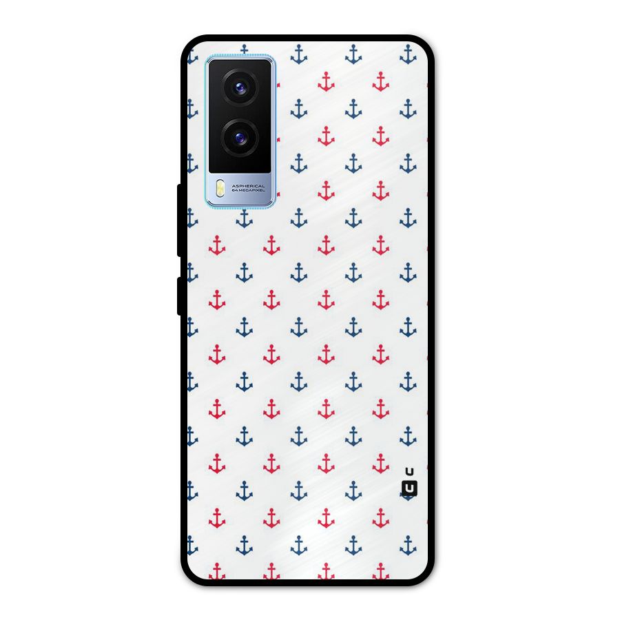 Minimal Anchor Pattern Metal Back Case for Vivo V21e 5G