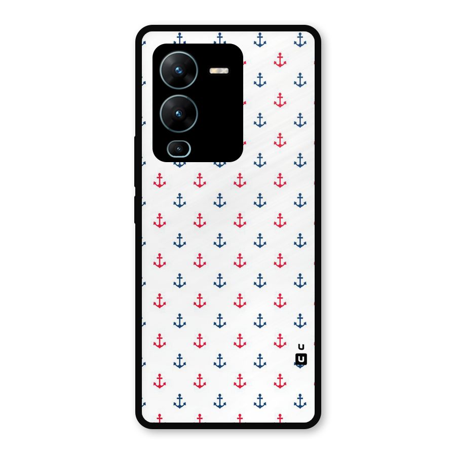 Minimal Anchor Pattern Metal Back Case for Vivo V25 Pro