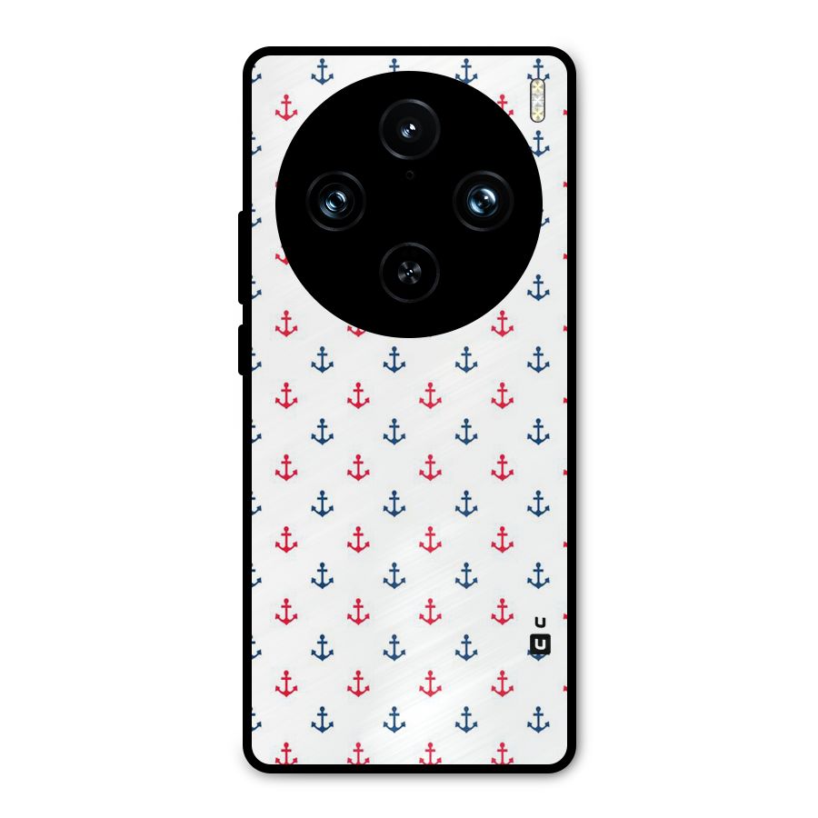 Minimal Anchor Pattern Metal Back Case for Vivo X100 Pro