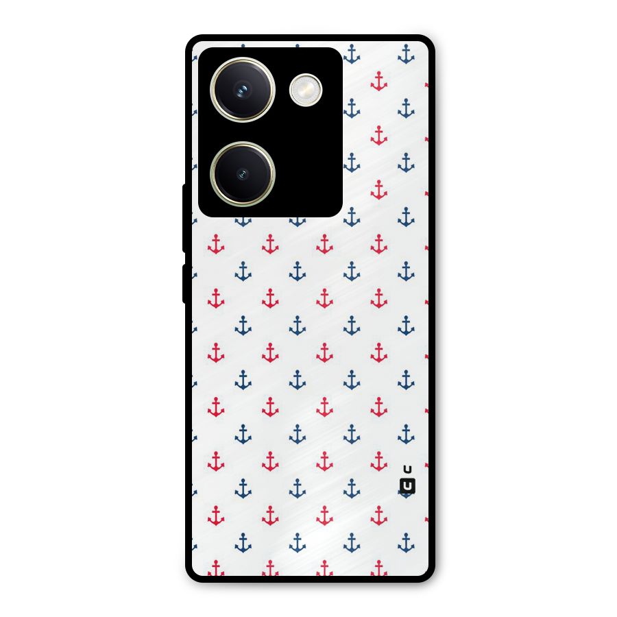 Minimal Anchor Pattern Metal Back Case for Vivo Y200 Pro