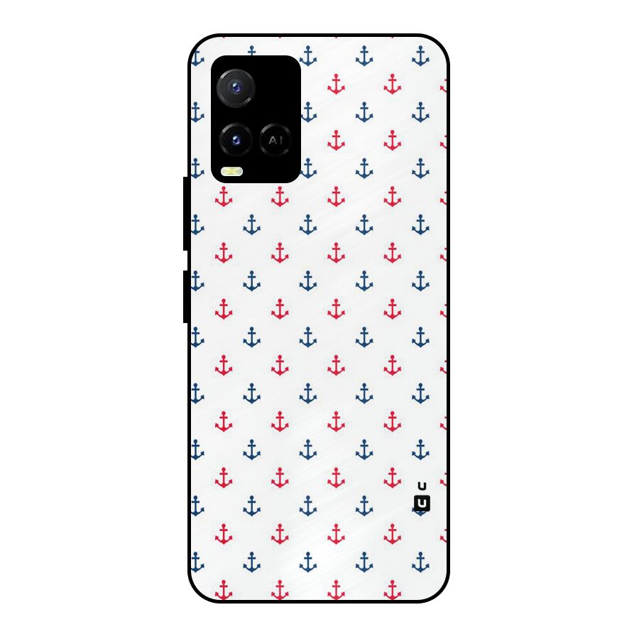 Minimal Anchor Pattern Metal Back Case for Vivo Y21T
