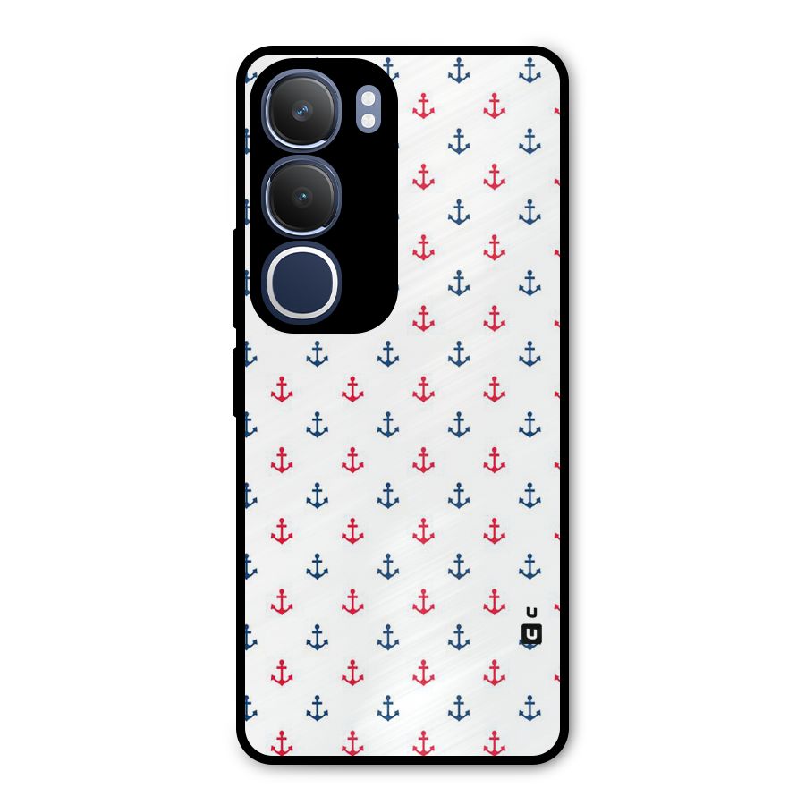 Minimal Anchor Pattern Metal Back Case for Vivo Y29