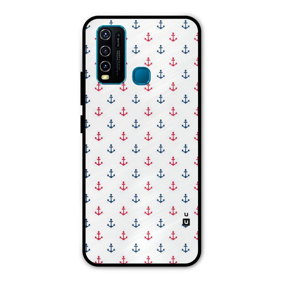 Minimal Anchor Pattern Metal Back Case for Vivo Y30
