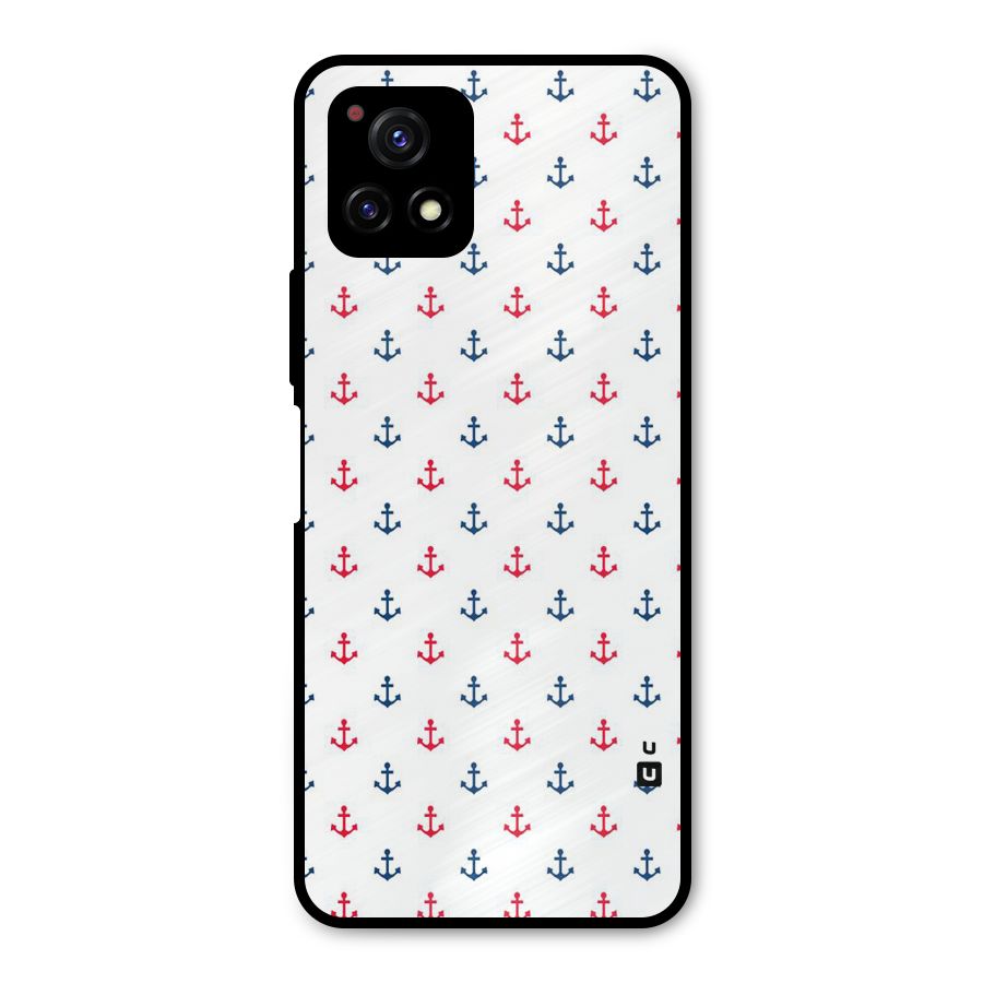 Minimal Anchor Pattern Metal Back Case for Vivo Y72 5G