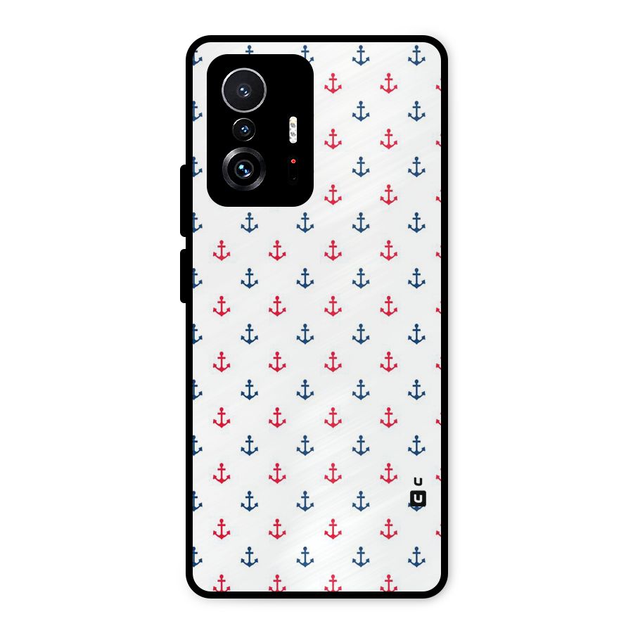 Minimal Anchor Pattern Metal Back Case for Xiaomi 11T Pro