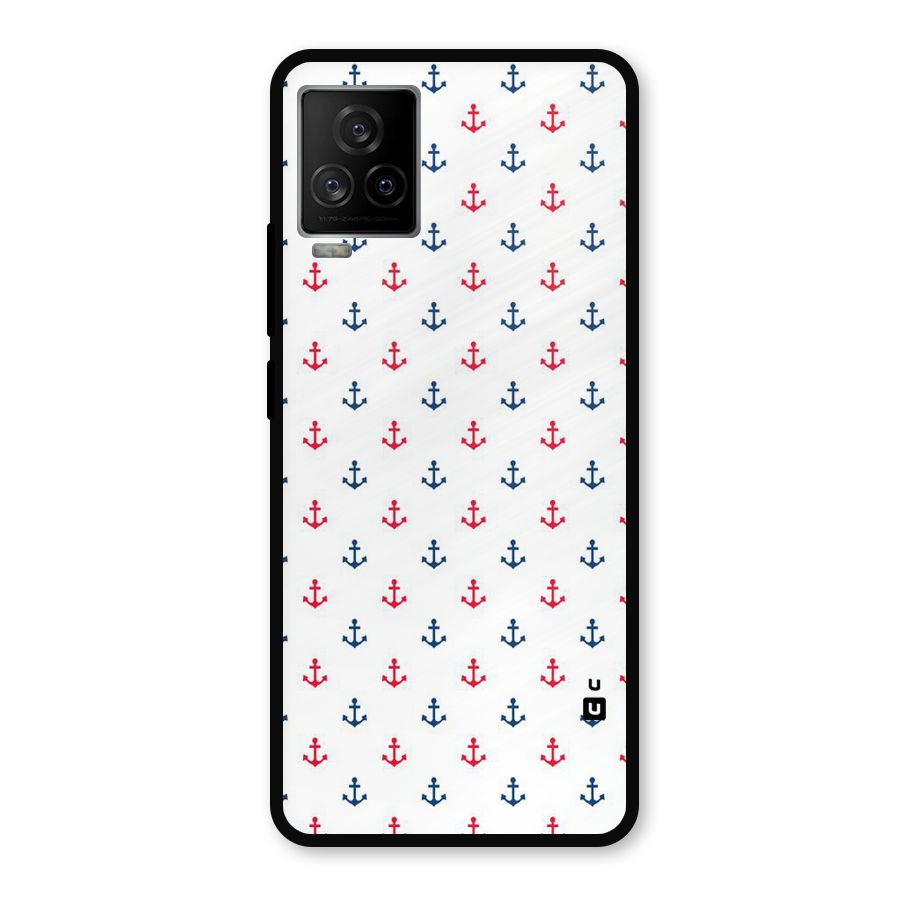 Minimal Anchor Pattern Metal Back Case for iQOO 7 Legend 5G