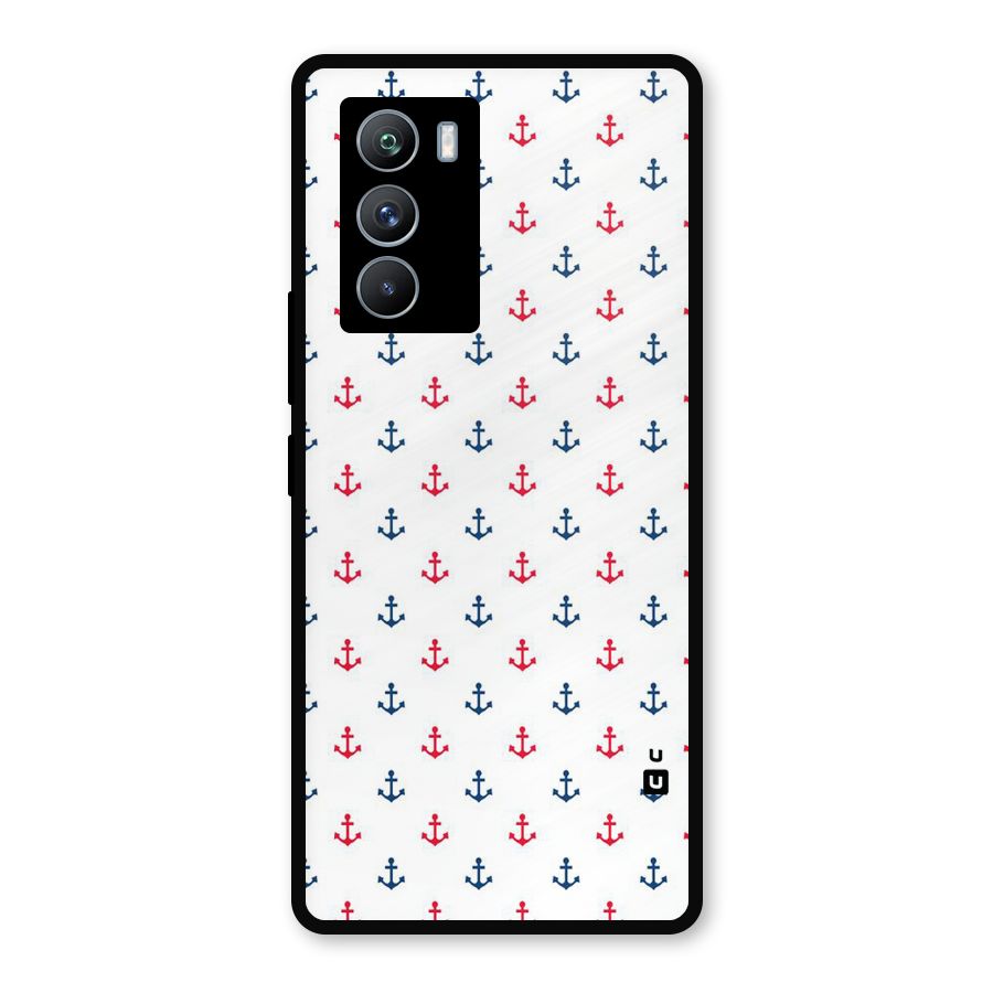 Minimal Anchor Pattern Metal Back Case for iQOO 9 SE