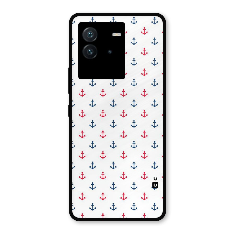 Minimal Anchor Pattern Metal Back Case for iQOO Neo 6 5G