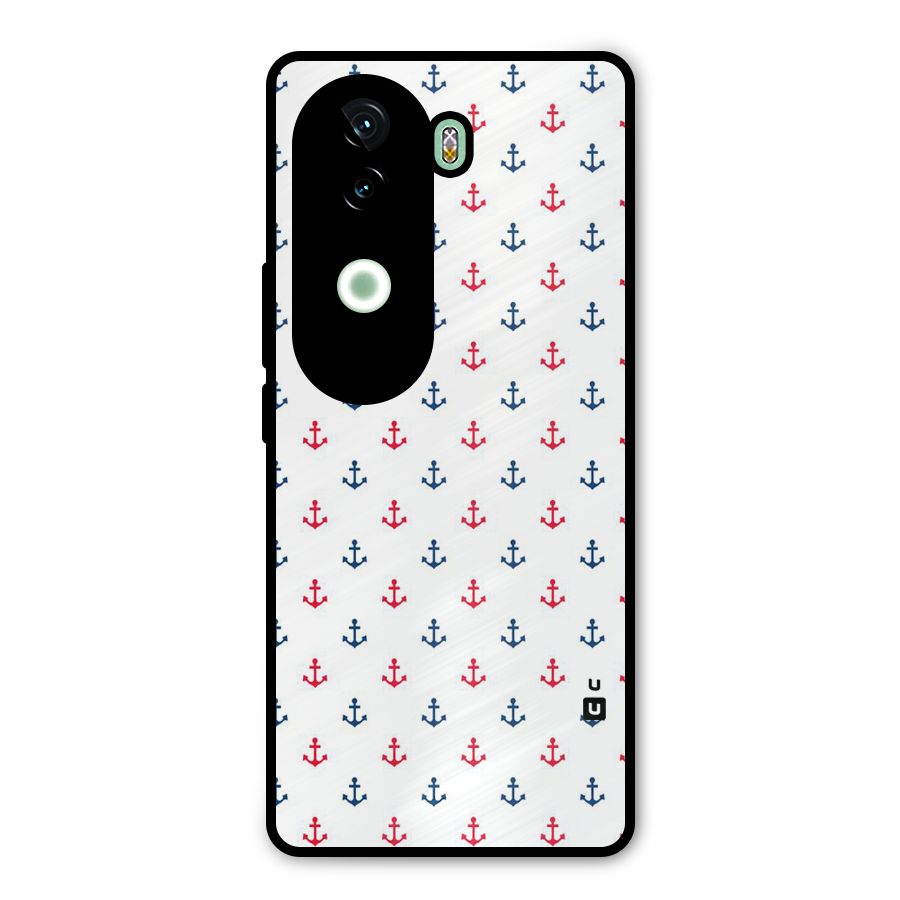 Minimal Anchor Pattern Metal Back Case for iQOO Z9s
