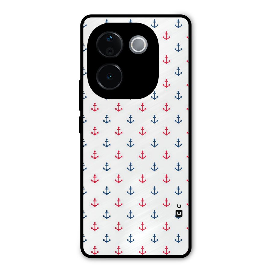 Minimal Anchor Pattern Metal Back Case for iQOO Z9s Pro