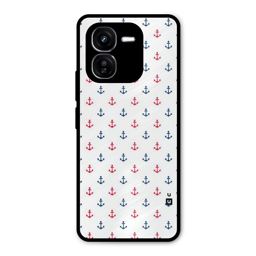 Minimal Anchor Pattern Metal Back Case for iQOO Z9x