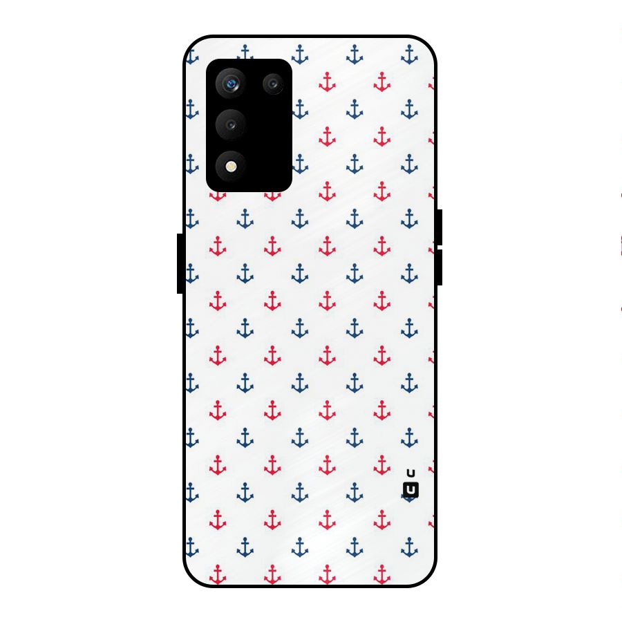 Minimal Anchor Pattern Metal Back Case for realme 9 5G SE