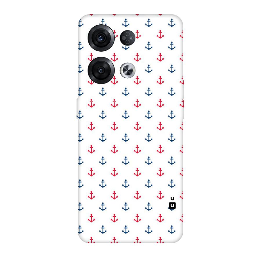 Minimal Anchor Pattern Original Polycarbonate Back Case for Oppo Reno8 Pro 5G