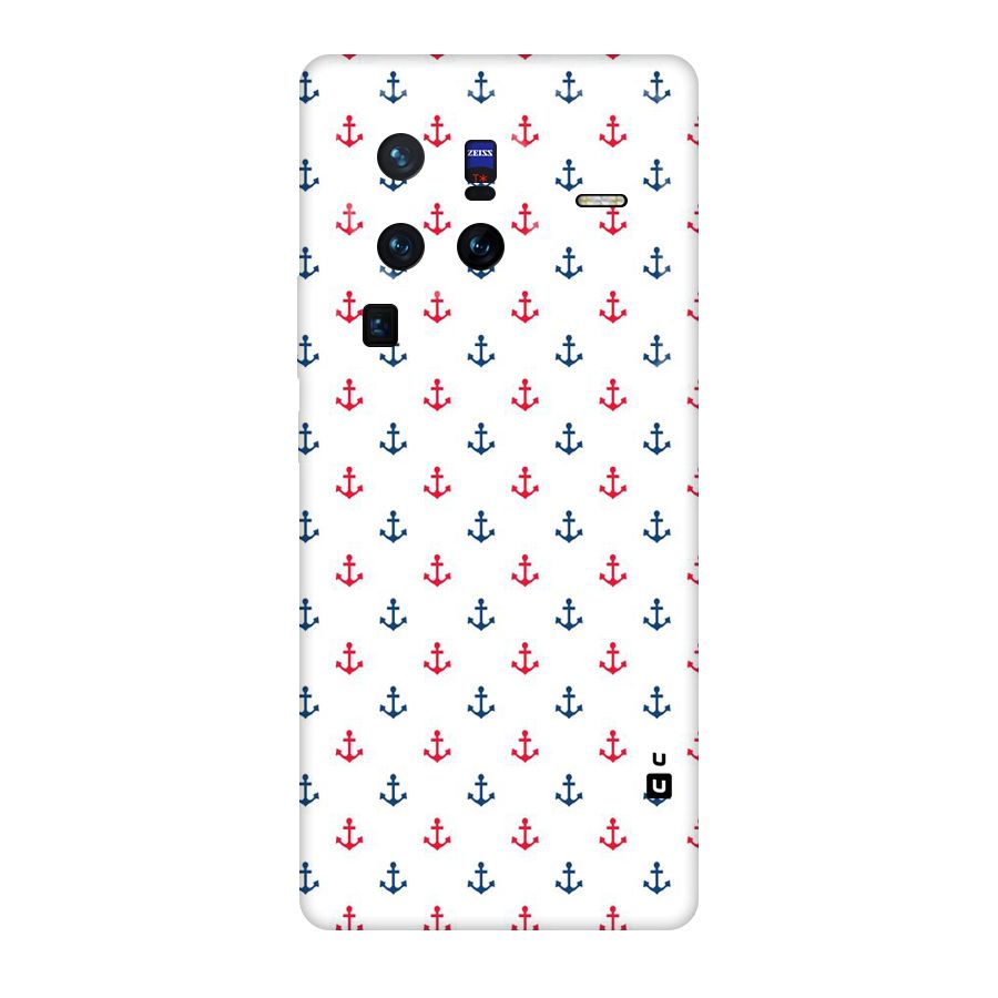 Minimal Anchor Pattern Original Polycarbonate Back Case for Vivo X80
