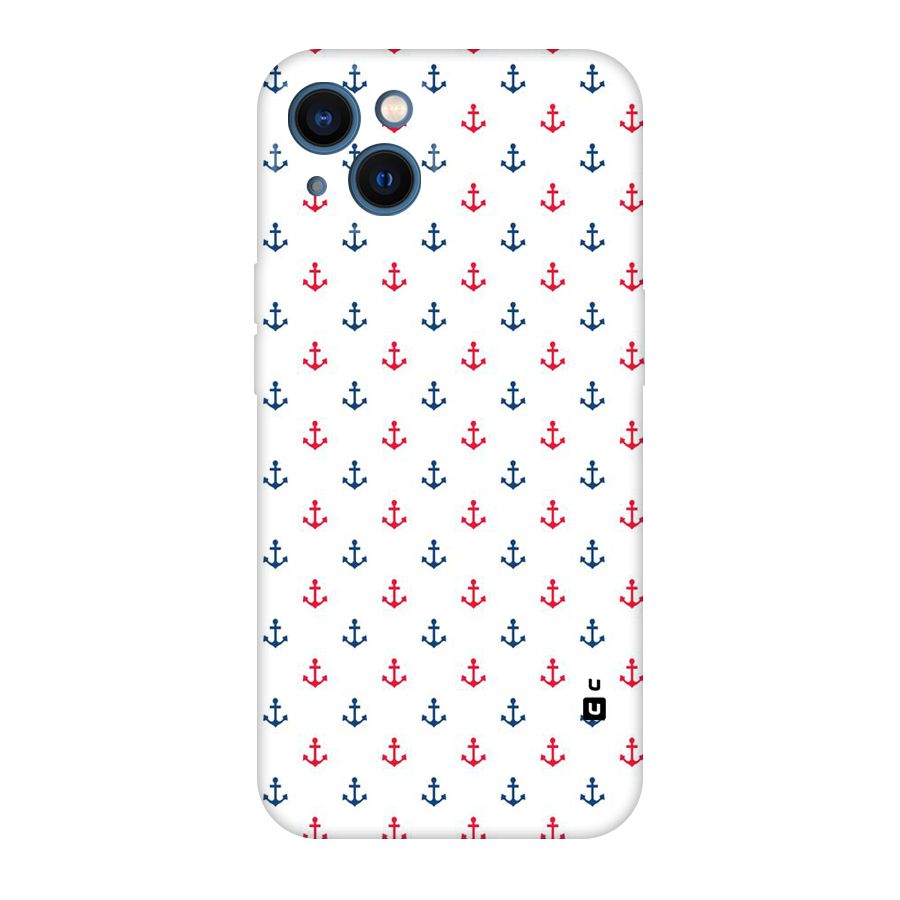 Minimal Anchor Pattern Original Polycarbonate Back Case for iPhone 13