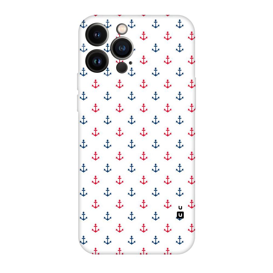 Minimal Anchor Pattern Original Polycarbonate Back Case for iPhone 13 Pro Max