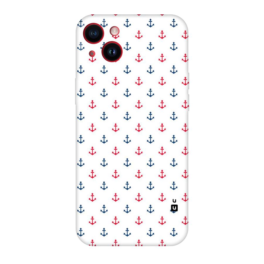 Minimal Anchor Pattern Original Polycarbonate Back Case for iPhone 14 Plus