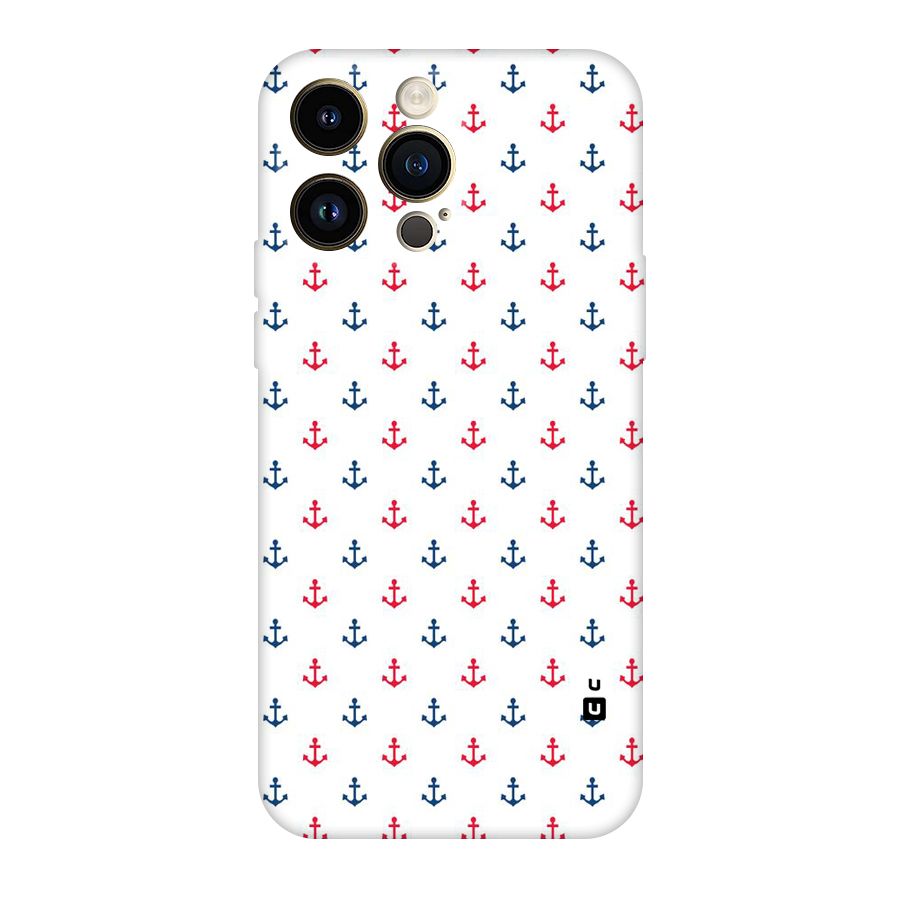 Minimal Anchor Pattern Original Polycarbonate Back Case for iPhone 14 Pro Max